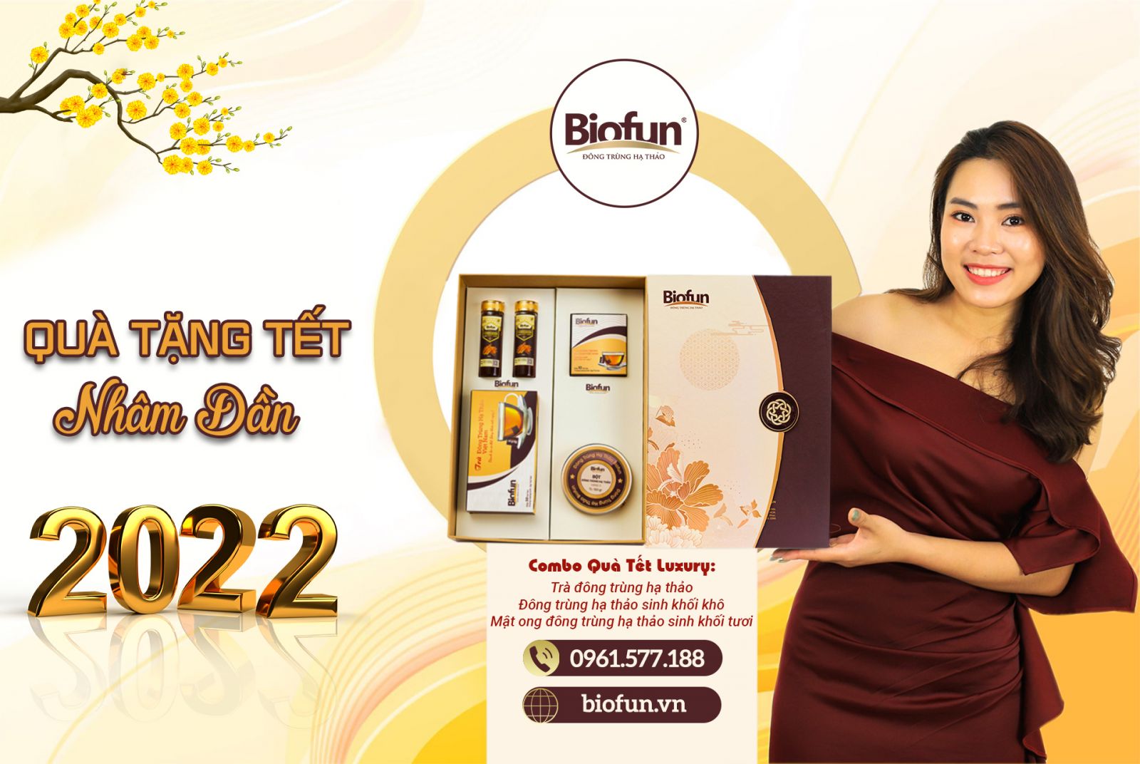 Combo Quà Tết Đông Trùng Hạ Thảo Biofun Luxury
