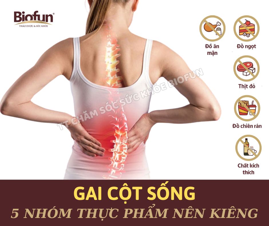 Gai cột sống 5 nhóm thực phẩm nên kiêng