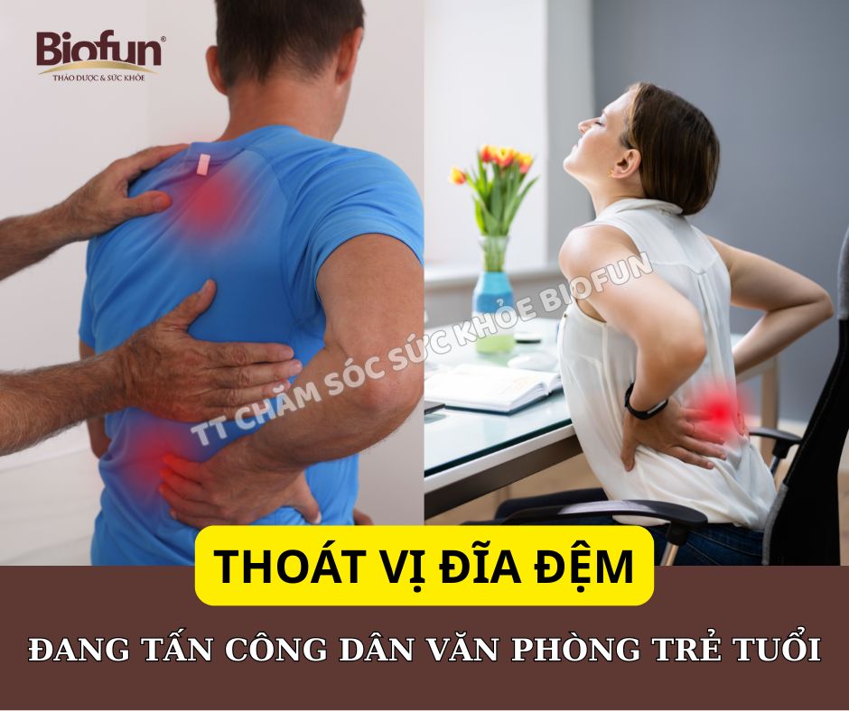 THOÁT VỊ ĐĨA ĐỆM ĐANG TẤN CÔNG DÂN VĂN PHÒNG TRẺ TUỔI
