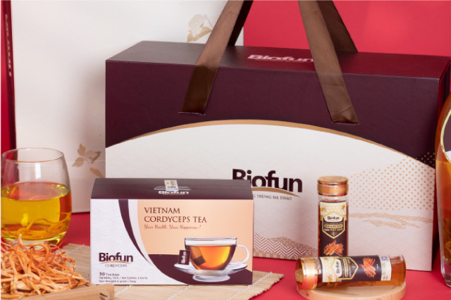 Hộp quà tết đông trùng hạ thảo Biofun Premium